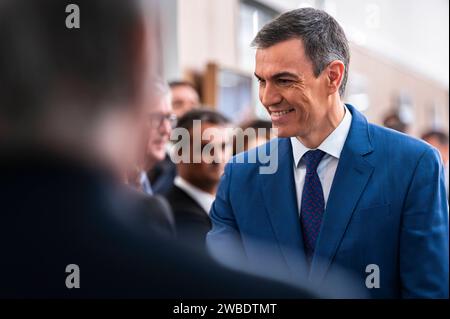 Politique espagnole 2024 : Pedro Sanchez à la cérémonie d'ouverture de la Conférence des ambassadeurs espagnols le Premier ministre espagnol Pedro Sanchez a vu lors de la cérémonie d'ouverture de la Conférence des ambassadeurs espagnols au siège du ministère des Affaires étrangères à Madrid. Madrid Ministère des Affaires étrangères Madrid Espagne Copyright : xAlbertoxGardinx 1038757066st Banque D'Images