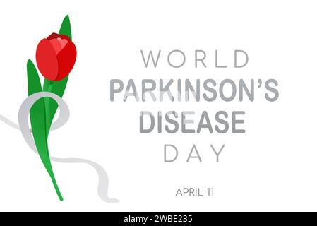 Illustration vectorielle de fond de la journée mondiale de la maladie de Parkinson Illustration de Vecteur