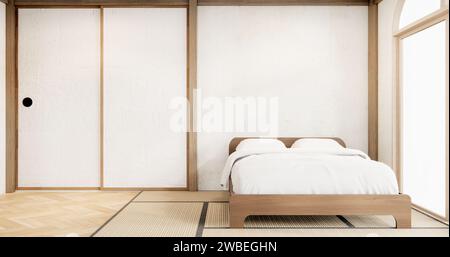 MUJI Japon intérieur de chambre style minimal, japonais interior.3D rendu Banque D'Images