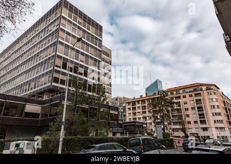 Lyon, France - 30 janvier 2022 : immeubles de bureaux et résidences modernes dans le quartier part-Dieu de Lyon, France. Banque D'Images