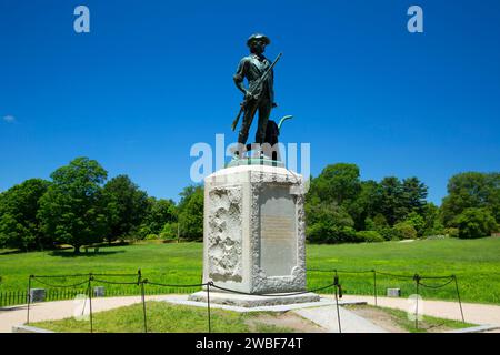 Statue de minute Man, parc historique national de minute Man, Massachusetts Banque D'Images