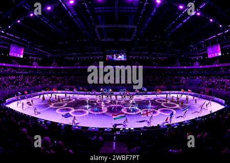 Cérémonie d’ouverture, aux Championnats d’Europe de patinage artistique de l’ISU 2024, à l’algiris Arena, le 10 janvier 2024 à Kaunas, Lituanie. Crédit : Raniero Corbelletti/AFLO/Alamy Live News Banque D'Images