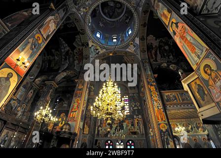 Église Hagia Trias à Agios Nikolaos (Aghios Nikolaos), Crète, Grèce Banque D'Images