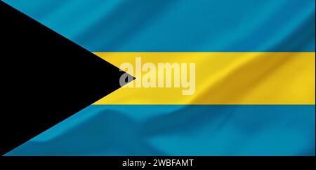 Le drapeau des Bahamas, Studio Banque D'Images