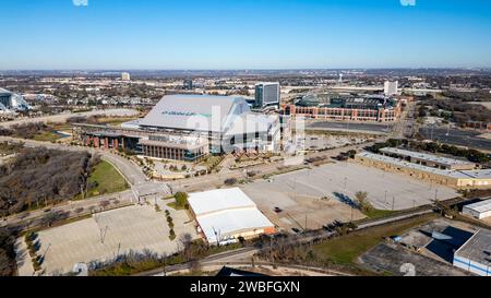 Arlington, Texas - 29 décembre 2023 : le terrain de vie du globe est le domicile des Texas Rangers de la Ligue majeure de baseball Banque D'Images