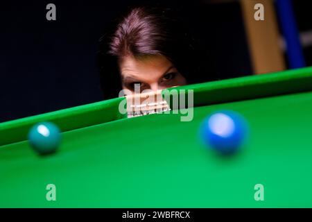 Michaela Tabb, snooker professionnel et arbitre de billard Banque D'Images