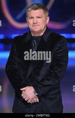 Bovingdon, Royaume-Uni. 10 janvier 2024. Ricky Hatton arrive au lancement de la série Dancing on Ice, Bovingdon Studios. Crédit : Doug Peters/EMPICS/Alamy Live News Banque D'Images