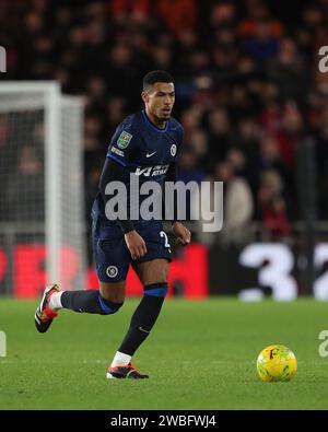 Levi Colwill de Chelsea lors de la demi-finale de la Carabao Cup 1e étape match entre Middlesbrough et Chelsea au Riverside Stadium, Middlesbrough le mardi 9 janvier 2024. (Photo : Mark Fletcher | MI News) crédit : MI News & Sport / Alamy Live News Banque D'Images