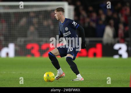 Cole Palmer de Chelsea lors de la demi-finale de la coupe Carabao 1e étape match entre Middlesbrough et Chelsea au Riverside Stadium, Middlesbrough le mardi 9 janvier 2024. (Photo : Mark Fletcher | MI News) crédit : MI News & Sport / Alamy Live News Banque D'Images