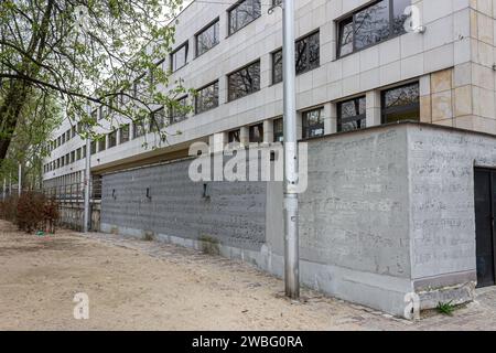 Varsovie, Pologne. Partition dans l'un des murs du musée Fryderyk Chopin Banque D'Images