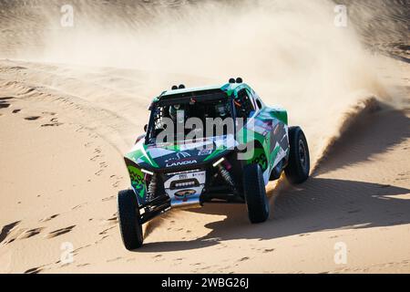 302 GOCZAL Eryk (Pol), Mena Oriol (spa), Energylandia Rally Team, Taurus T3 Max, FIA Challenger, FIA W2RC, action lors de l'étape 5 du Dakar 2024 le 10 janvier 2024 entre Al-Hofuf et Subaytah, Arabie Saoudite - photo Frédéric le Floc'h/DPPI crédit : DPPI Media/Alamy Live News Banque D'Images