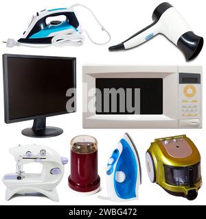 Collage de différents appareils ménagers Banque D'Images