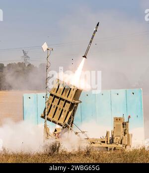 DÔME DE FER Israël système de défense aérienne photographié en 2021. Photo : IDF Banque D'Images
