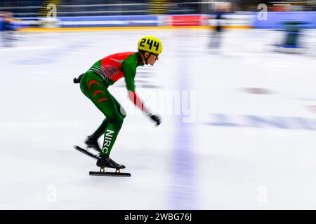 Nottingham, Royaume-Uni. 07 janvier 2024. L'épreuve de relais lors des Championnats britanniques de vitesse sur piste courte 2024 au National Ice Centre, Nottingham, Royaume-Uni, le 7 janvier 2024. Photo de Phil Hutchinson. Usage éditorial uniquement, licence requise pour un usage commercial. Aucune utilisation dans les Paris, les jeux ou les publications d'un seul club/ligue/joueur. Crédit : UK Sports pics Ltd/Alamy Live News Banque D'Images