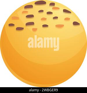 Vecteur de dessin animé d'icône de bombe de cacao de lait. Boule chaude de sucre. Dessert à base de bonbons Illustration de Vecteur