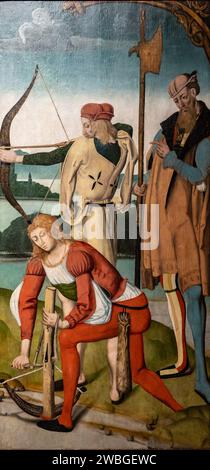 Saint Sébastien soigné par une sainte Irène peinte par la Tarte