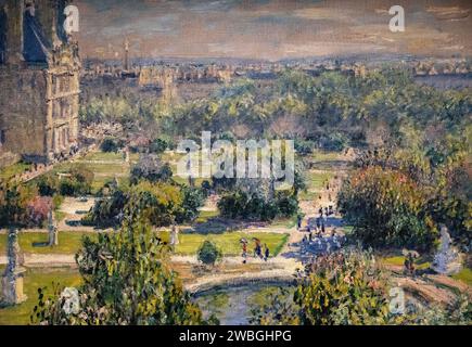 Peinture, 'les Tuileries' de Claude Monet en 1876 Banque D'Images