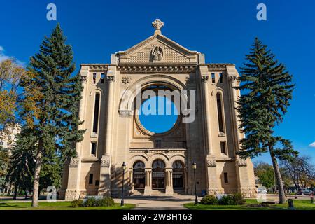 Cathédrale Saint-Boniface à Winnipeg, Canada Banque D'Images