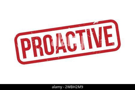 Proactive Stamp. Joint grunge en caoutchouc proactif Illustration de Vecteur