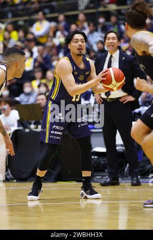 Yokohama Budokan, Kanagawa, Japon. 10 janvier 2024. Hironori Watanabe (Brex), le 10 JANVIER 2024 - basket-ball : le 99e match de quart de finale de la coupe de l'Empereur de basket-ball 2023-24 entre les B-Corsairs de Yokohama - Utsunomiya Brex à Yokohama Budokan, Kanagawa, Japon. Crédit : Yohei Osada/AFLO SPORT/Alamy Live News Banque D'Images