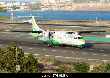 Avion turbopropulseur ATR72 de la compagnie Binter Canarias Banque D'Images