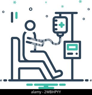 Icône pour chimio, chimiothérapie Illustration de Vecteur