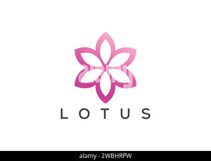 Conception de logo vecteur de fleur de Lotus Illustration de Vecteur