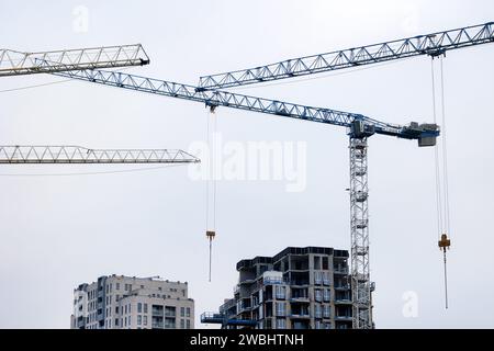 AMSTERDAM - Nouvelle construction dans le quartier Elzenhagen d'Amsterdam. Le resserrement sur le marché du logement à Amsterdam continue de croître. Parce que l'offre diminue, également en raison de trop peu de nouvelles constructions, les résidents d'Amsterdam ne mettent pas leur maison actuelle en vente. Dans le même temps, de plus en plus de gens paient pour le logement. ANP RAMON VAN flymen netherlands Out - belgique Out Banque D'Images