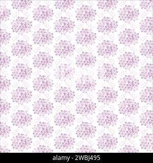 Illustration vectorielle de motif sans couture florale rose Banque D'Images