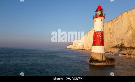 Phare de Beachy Head 1902, East Sussex, Royaume-Uni Banque D'Images