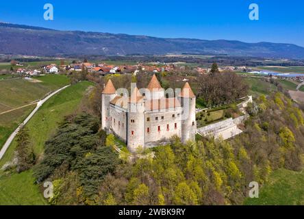 Château de Champvent, Château de Champvent, Champvent, Canton de Vaud, Suisse Banque D'Images