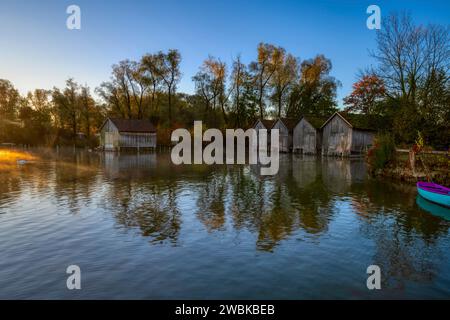 Ammersee, Fünf-Seen-Land, Dießen, Landsberg district, haute-Bavière, Bavière, Allemagne, Europe Banque D'Images