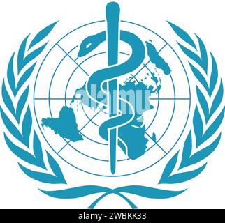 Nations Unies, logo de l'Organisation mondiale de la Santé, logo DE L'OMS Illustration de Vecteur