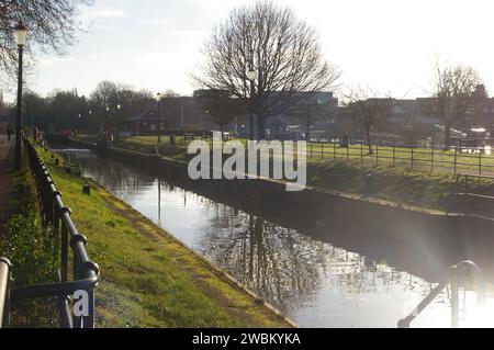 Teddington Lock, Teddington, Londres, Angleterre Banque D'Images