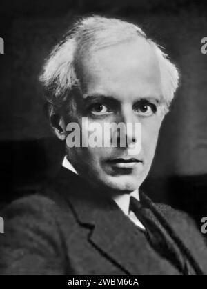 Bela Bartok. Portrait du compositeur et pianiste hongrois Béla Viktor János Bartók (1881-1945), 1927 Banque D'Images