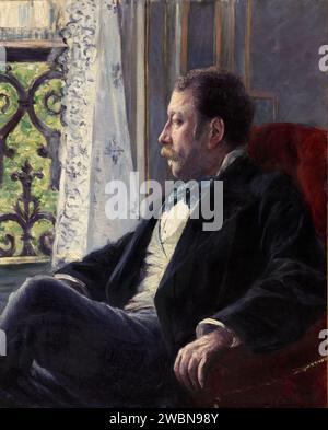 Portrait d'un homme Gustave Caillebotte. 1880. Banque D'Images