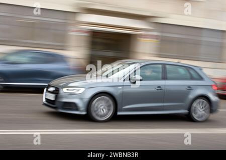 La technique de balayage photographique réalisée avec une voiture Banque D'Images