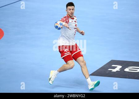 Berlin, Allemagne. 11 janvier 2024. Michal Olejniczak de Pologne lors de l'Euro 2024, match de handball du groupe D masculin entre la Norvège et la Pologne, le 11 janvier 2024 au Mercedes-Benz Arena de Berlin, Allemagne - photo Piotr Matusewicz/DPPI crédit : DPPI Media/Alamy Live News Banque D'Images