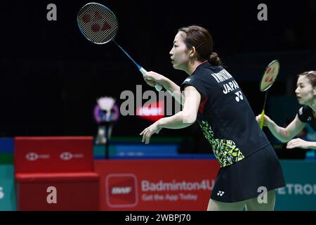 Nami Matsuyama (JPN), 11 JANVIER 2024 - Badminton : PETRONAS Malaysia Open 2024 Double féminin 2e tour match à l'Axiata Arena, Kuala Lumpur, Malaisie. (Photo d'Itaru Chiba/AFLO) Banque D'Images