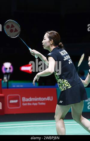 Nami Matsuyama (JPN), 11 JANVIER 2024 - Badminton : PETRONAS Malaysia Open 2024 Double féminin 2e tour match à l'Axiata Arena, Kuala Lumpur, Malaisie. (Photo d'Itaru Chiba/AFLO) Banque D'Images