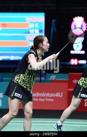 Nami Matsuyama (JPN), 11 JANVIER 2024 - Badminton : PETRONAS Malaysia Open 2024 Double féminin 2e tour match à l'Axiata Arena, Kuala Lumpur, Malaisie. (Photo d'Itaru Chiba/AFLO) Banque D'Images