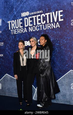 Non exclusive : 11 janvier 2023, Mexico, Mexique : l'actrice américaine Jodie Foster assiste au tapis bleu pour la première série télévisée de HBO True Det Banque D'Images