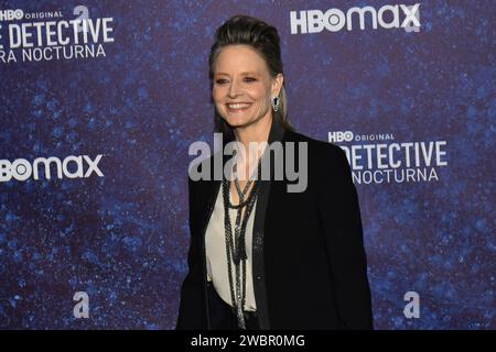 Non exclusive : 11 janvier 2023, Mexico, Mexique : l'actrice américaine Jodie Foster assiste au tapis bleu pour la première série télévisée de HBO True Det Banque D'Images