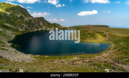 Randonnée dans les Alpes bulgares. Banque D'Images