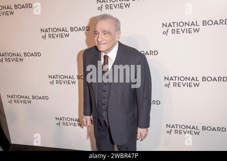 New York, États-Unis. 11 janvier 2024. Martin Scorsese assiste au gala du Conseil national de révision 2024 à Cipriani 42nd Street à New York. (Photo Ron Adar/SOPA Images/Sipa USA) crédit : SIPA USA/Alamy Live News Banque D'Images