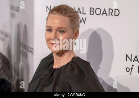 New York, États-Unis. 11 janvier 2024. Laura Linney assiste au gala du Conseil national de révision 2024 à Cipriani 42nd Street à New York. Crédit : SOPA Images Limited/Alamy Live News Banque D'Images