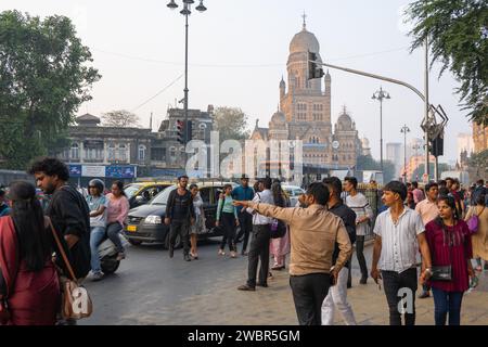 Mumbai, Maharashtra, Inde, Un paysage urbain de Mumbai avec Municipal Corporation of Greater Mumbai, Editorial seulement. Banque D'Images