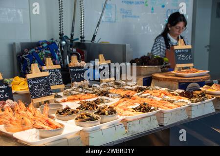 Marché de Bolhao à Porto, Portugal Banque D'Images