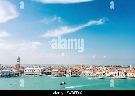 Vue panoramique de Venise depuis le clocher de San Giorgio Maggiore Banque D'Images