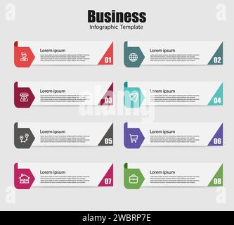 Vecteur de modèle de conception infographique moderne Illustration de Vecteur